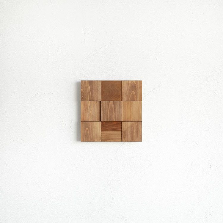 ウッドアートパネル 3×3 brown