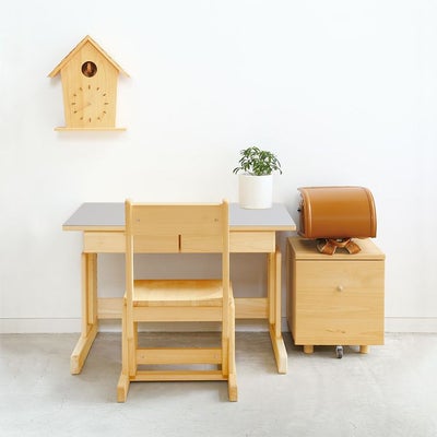 学習机デビューにおすすめ<br>2本脚デスク ８０/ 2本脚チェア<br>1段ワゴン