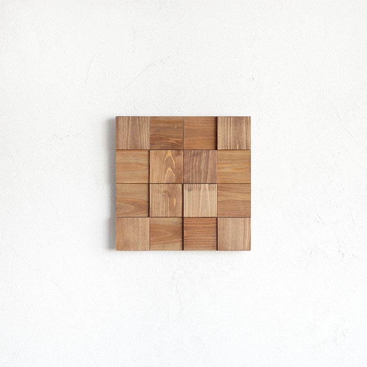 ウッドアートパネル 4×4 brown｜家具と木製時計・木製雑貨の専門店キシル